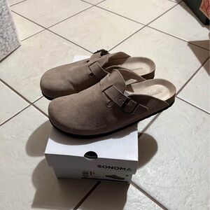 Sonoma Taupe Suede Clogs